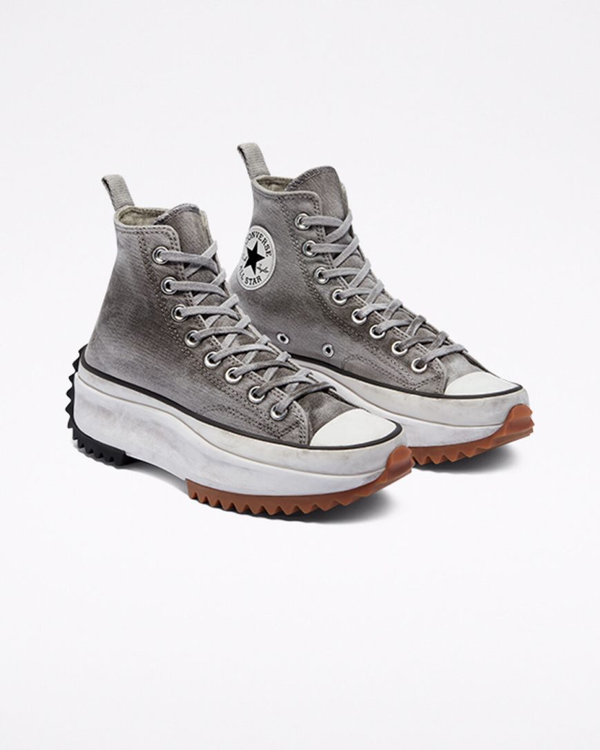 Sapatos Plataforma Converse Run Star Hike Smoked Lona Cano Alto Feminino Branco | PT J0P9175